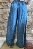 Essential Summer Chambray Spot Wide Leg Pant Mid